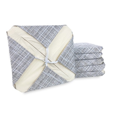 STUHLBEZUG MIT FLÜGELN einfarbig AUS STOFF Jacquard MODERN Beige 2