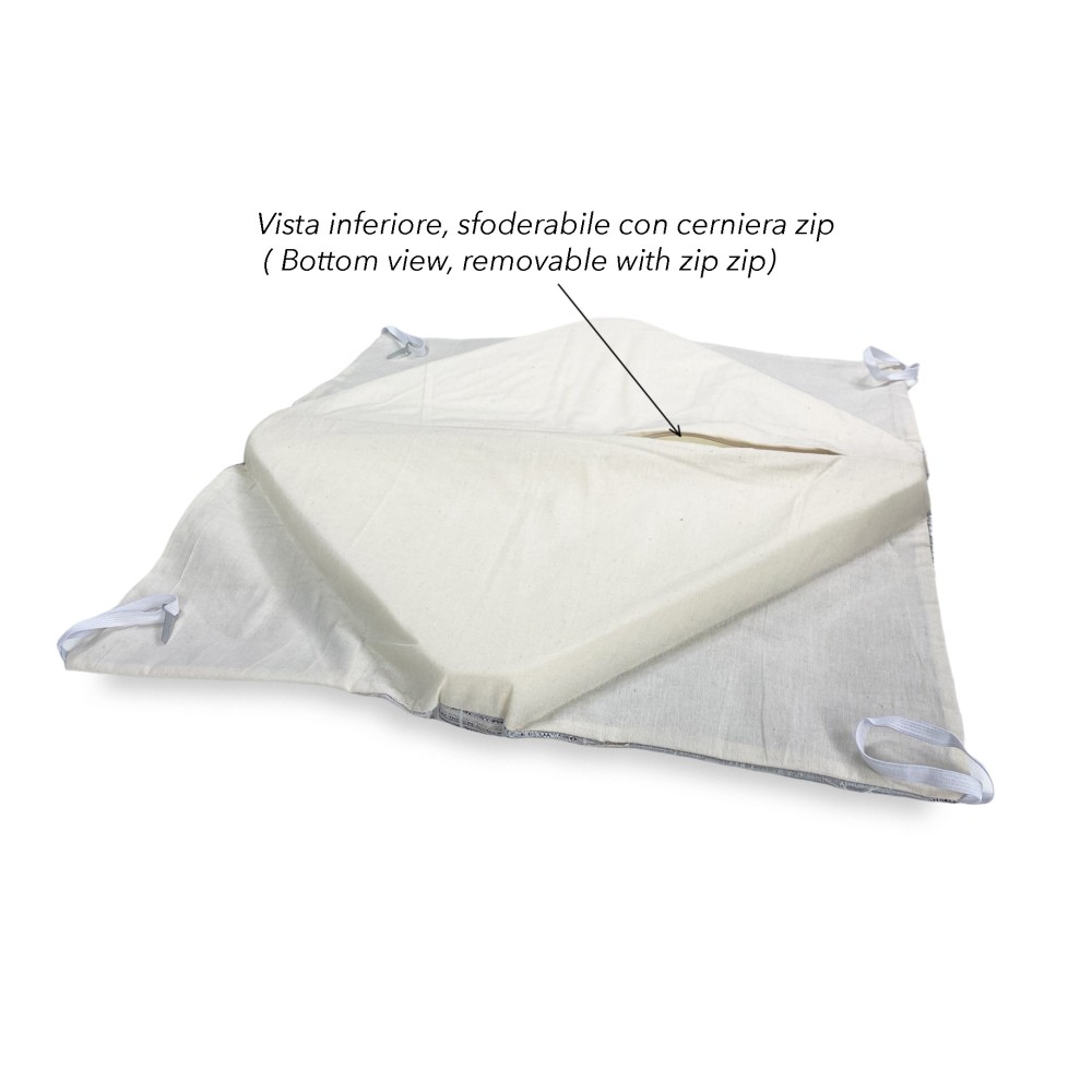 STUHLBEZUG MIT FLÜGELN einfarbig AUS STOFF Jacquard MODERN Beige