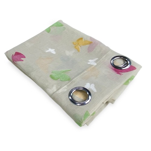 MODERNER VORHANG Schmetterlinge Beige cm. 140X280 verpackt