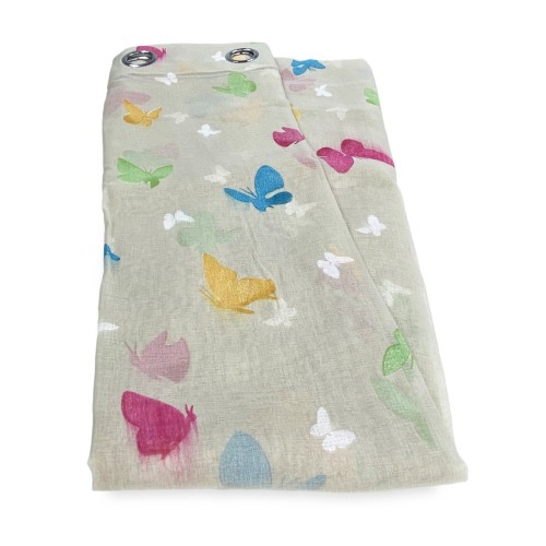 MODERNER VORHANG Schmetterlinge Beige cm. 140X280 verpackt