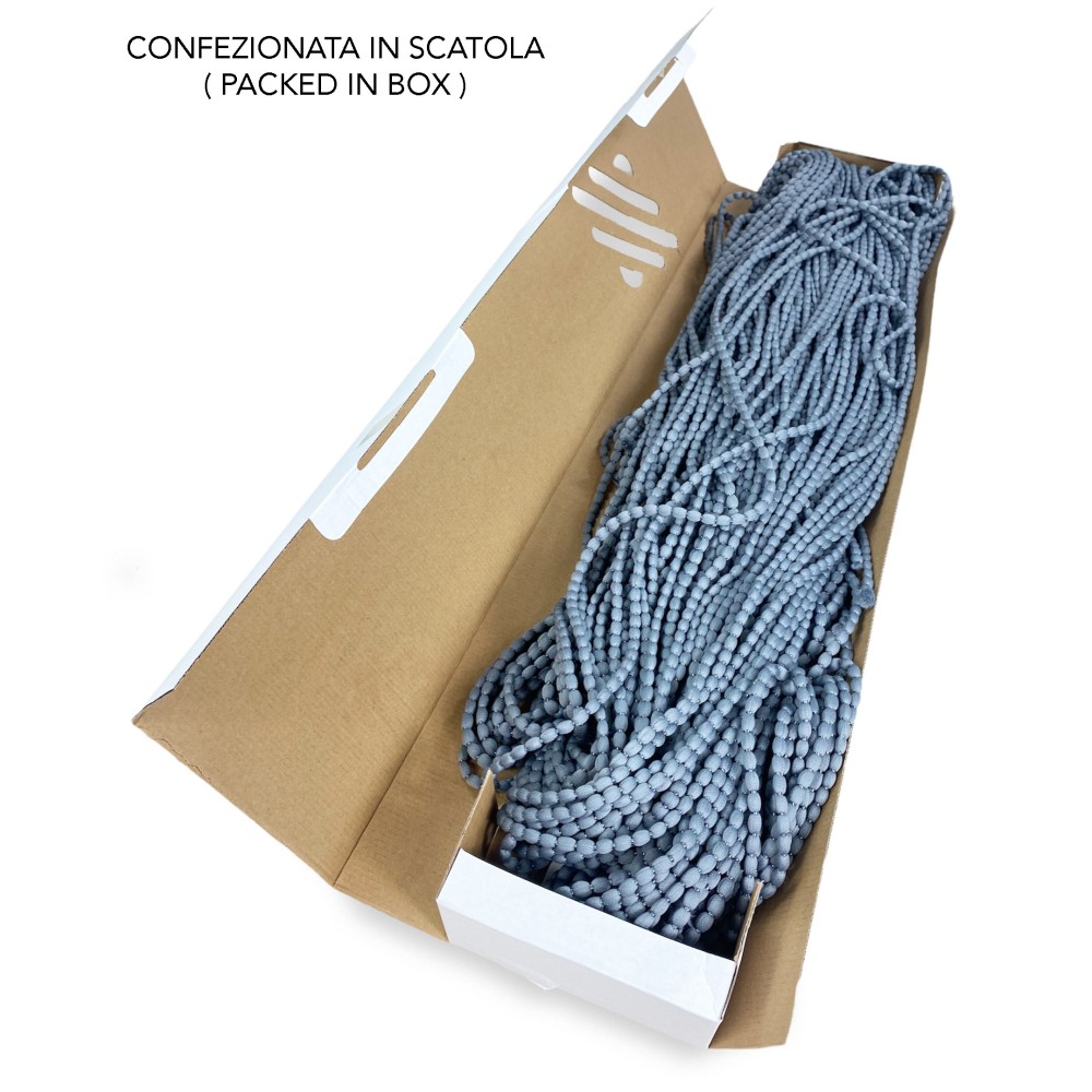 TENDA Mariel © SOFFICE a PERLINE in Stoffa Morbida Anti insetti antirumore a Fili GRIGIO