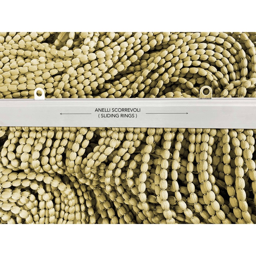 Mariel © SOFT BEADED TENT en Soft Anti-insect anti-noise Tissu fils beiges