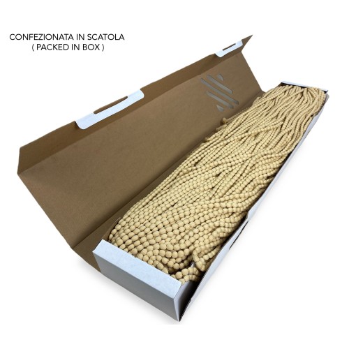 TENDA Mariel © SOFFICE a PERLINE in Stoffa Morbida Anti insetti antirumore a Fili BEIGE