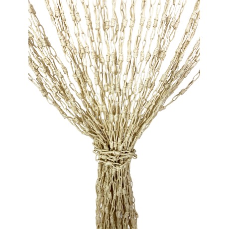 TENTE EN BOIS © avec chaînes tissées en fibre naturelle Anti-insectes anti-bruit BEIGE 2