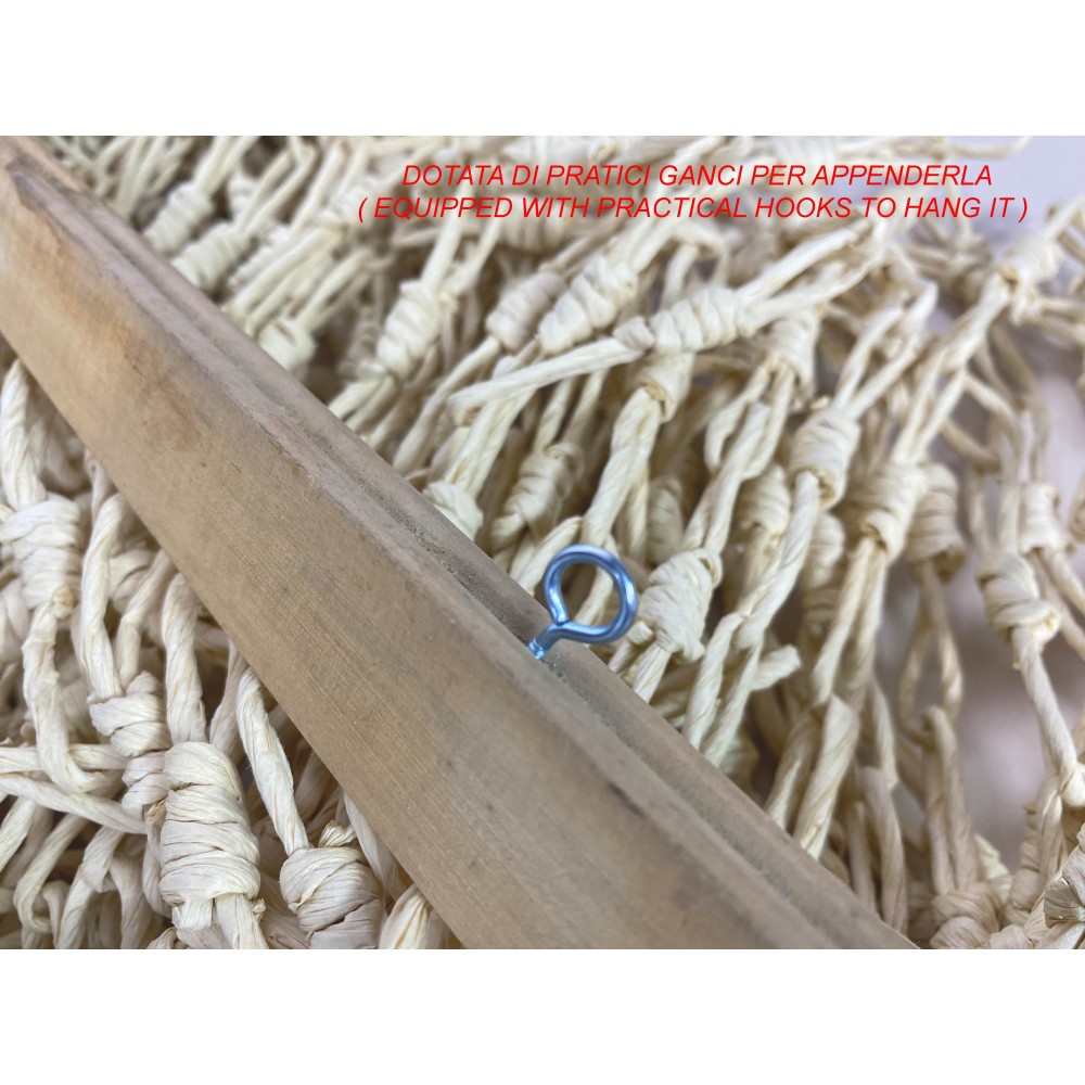 TENDA WOOD © a catenelle intrecciate in Fibra Naturale Anti insetti antirumore BEIGE