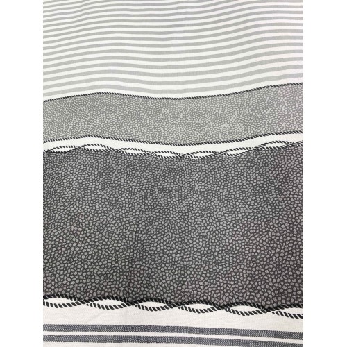 TOALLA DE PLAYA fouta BOY GRIS talla GRANDE con Mochila de playa KEEP CALM CM.100X200