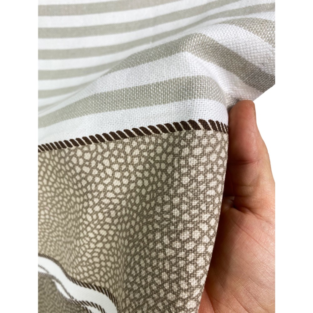 TOALLA DE PLAYA fouta BOY BEIGE talla GRANDE con Mochila de playa KEEP CALM CM.100X200