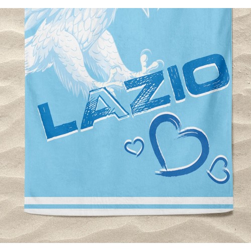 I Love LAZIO Frotteehandtuch groß cm. 90 X 170 CM