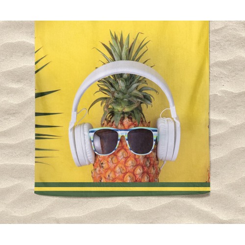 MÚSICA en LA PLAYA toalla de playa de rizo tamaño grande cm. 90 x 170