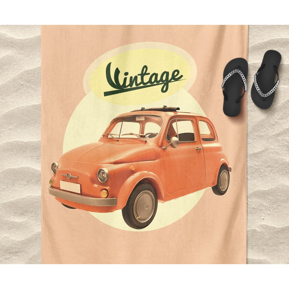TOALLA DE PLAYA en rizo 500 VINTAGE tamaño grande cm. 90 x 170