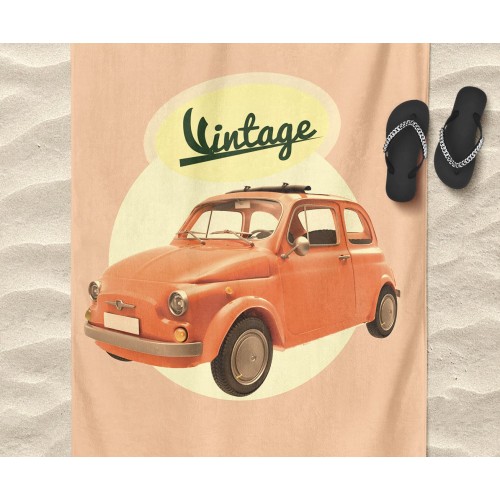 BEACH TOWEL in terry cloth 500 VINTAGE size large cm. 90 X 170