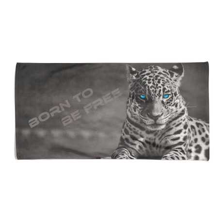 STRANDTUCH aus Leopardenfrottee BORN to BE FREE in großer Größe cm. 90 X 170 CM