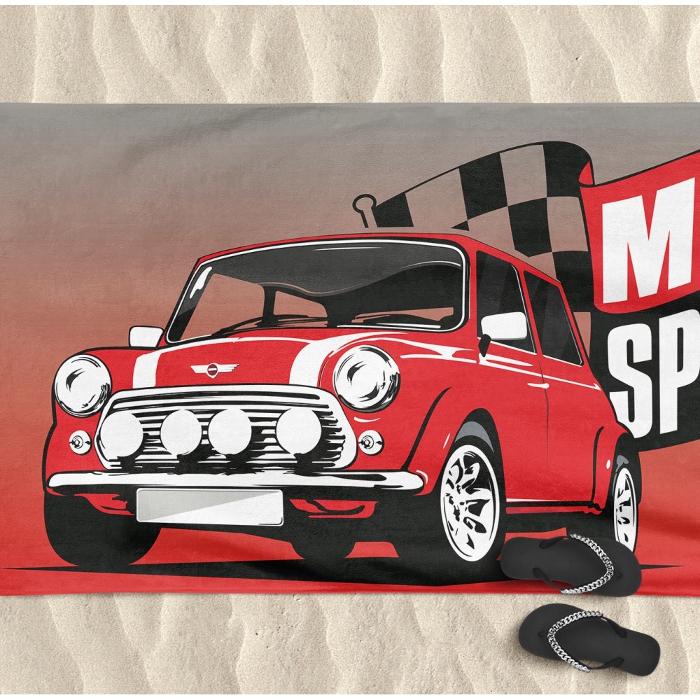 SERVIETTE DE PLAGE en éponge MINI SPORT taille grand cm. 90 x 170