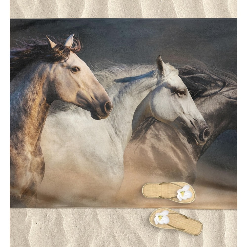 SERVIETTE DE PLAGE en éponge I TRE CAVALLI mesure un grand cm. 90 x 170