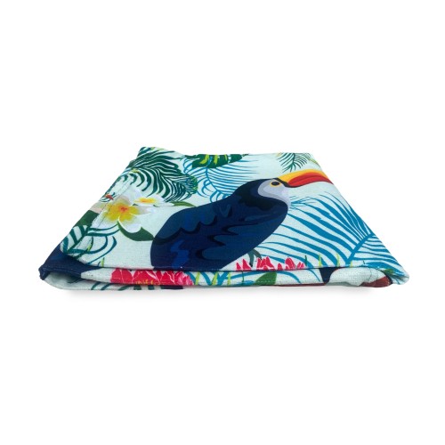 BEACH TOWEL in sponge TUCANI large size cm. 90 X 170