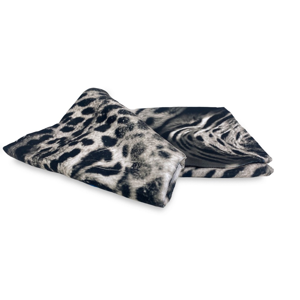 TOALLA DE PLAYA en rizo de leopardo BORN to BE FREE tamaño grande cm. 90 x 170