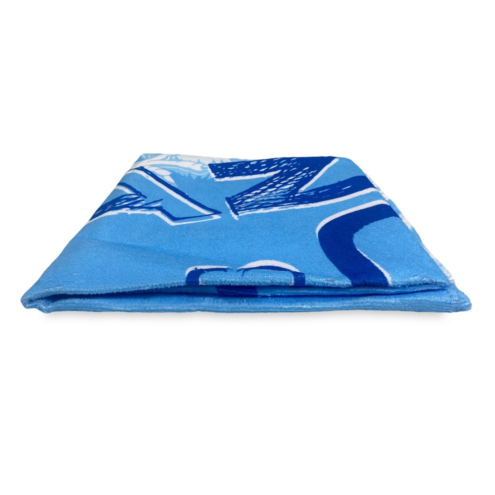 SERVIETTE DE PLAGE en éponge I Love LAZIO mesure un grand cm. 90 x 170