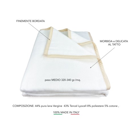 manta ecológica en Tencel y lana 2