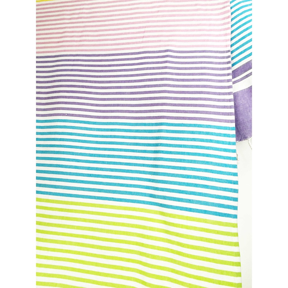 BEACH TOWEL fouta COLORED STRIPES size LARGE with Beach backpack KEEP CALM CM.100X200