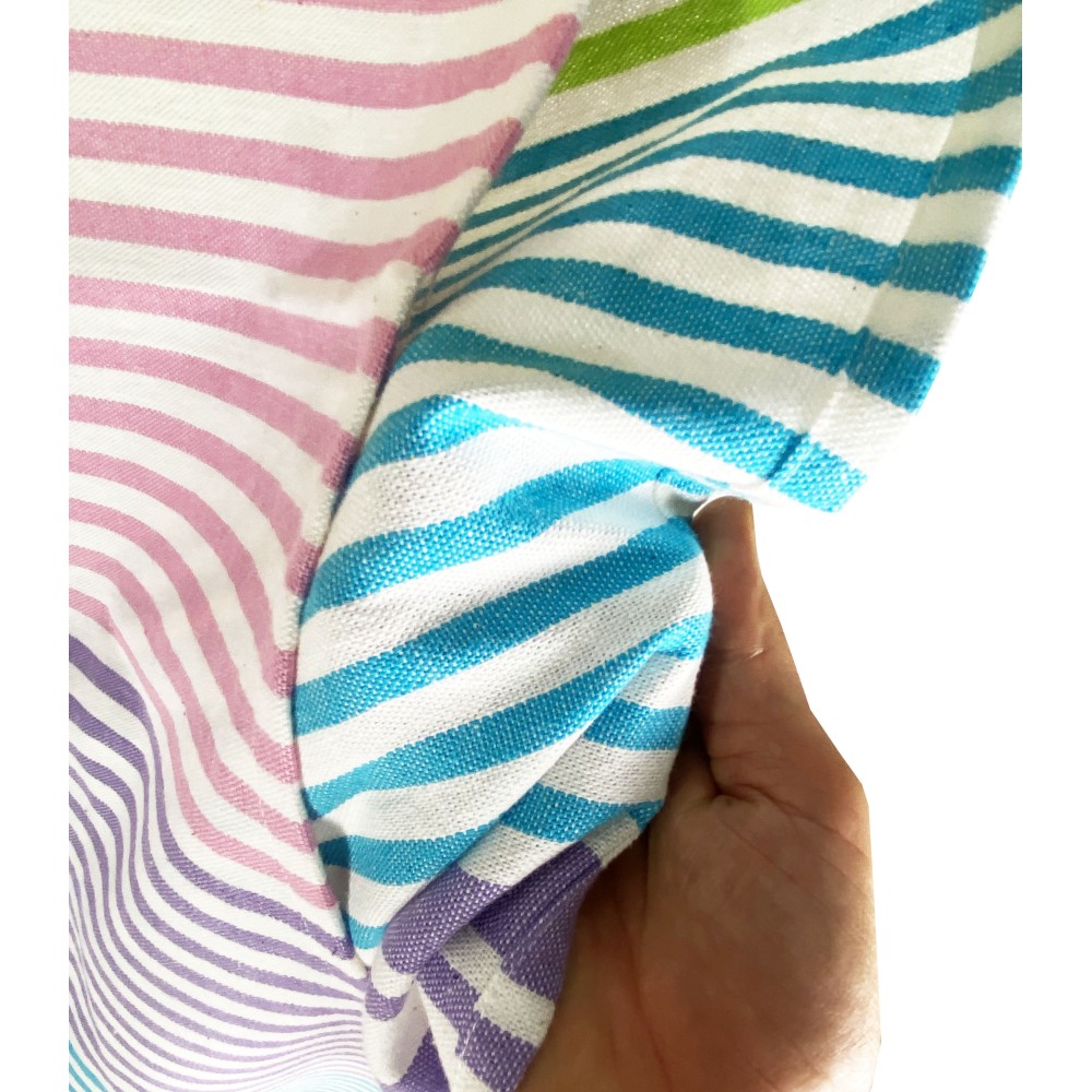 TELO MARE fouta RIGHE COLORATE misura GRANDE con zaino Spiaggia KEEP CALM CM.100X200