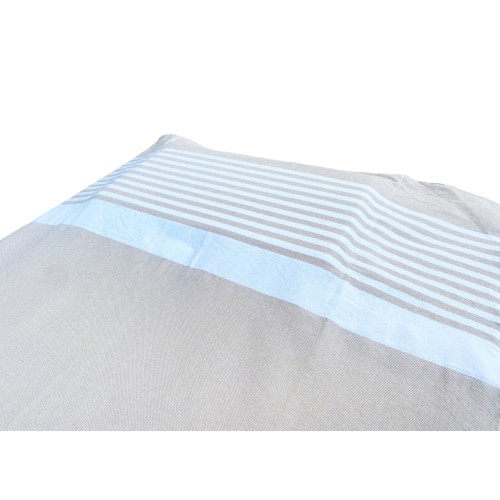 Telo mare fouta da lettino in puro cotone con angoli elastici
