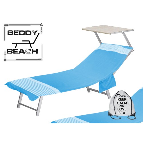 Fouta Strandtuch von der Sonnenliege aus reiner Baumwolle mit elastischen Ecken