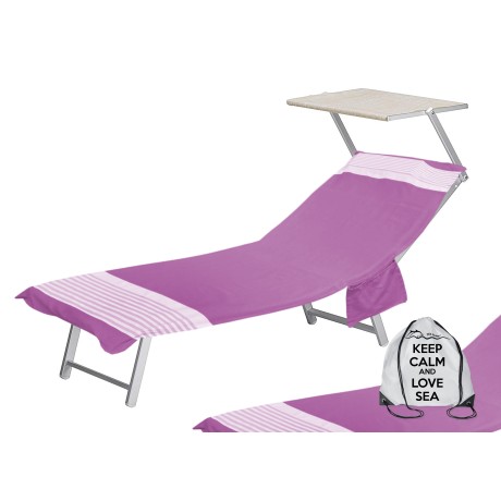 Fuchsia Sonnenliege Strandtuch mit Ecken