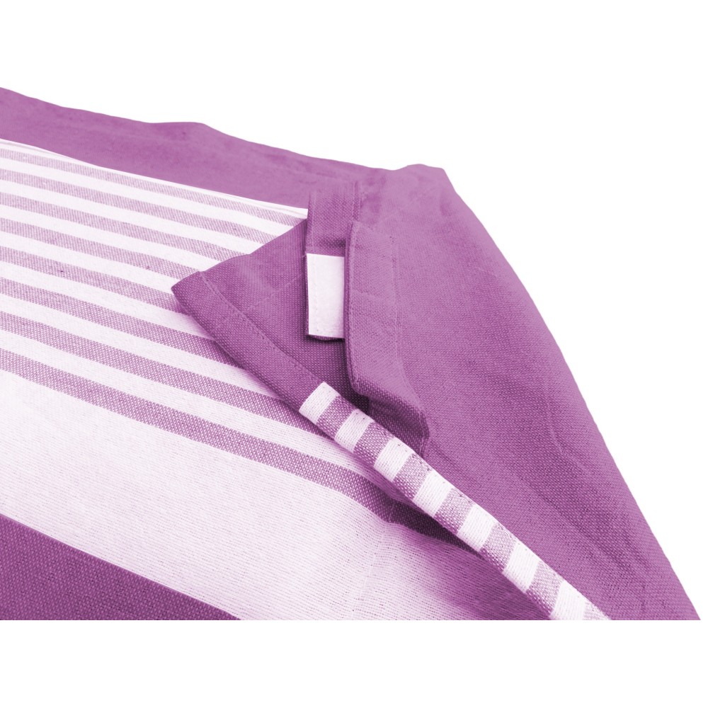 Serviette de plage en pur coton transat avec coins élastiques