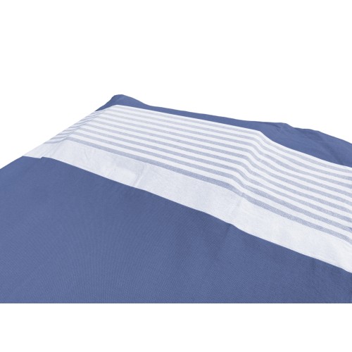 Fouta Strandtuch von der Sonnenliege aus reiner Baumwolle mit elastischen Ecken