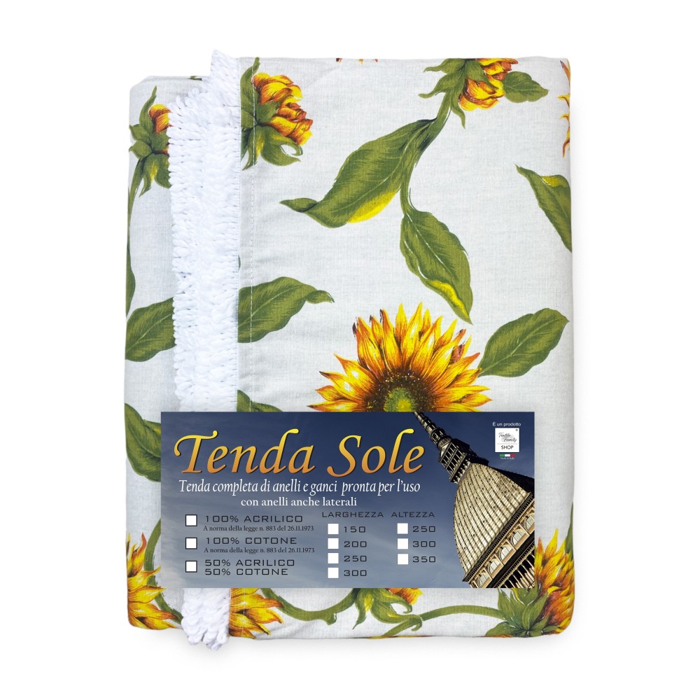 TENDA SOLE da esterno GIARDINO stampata GIRASOLE confezionata