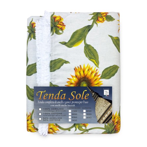 TENDA SOLE da esterno GIARDINO stampata GIRASOLE confezionata