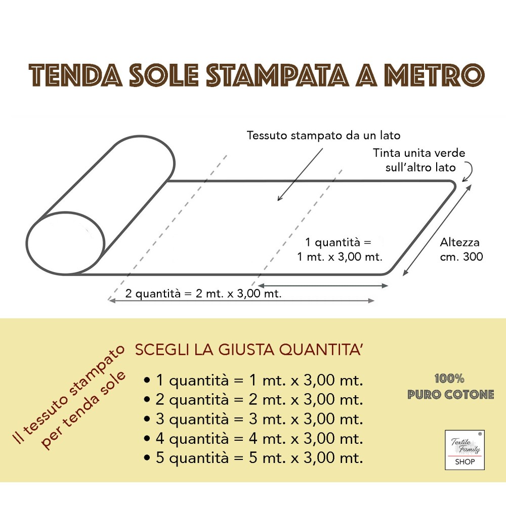 TOLDO SOLAR ESTAMPADO TELA con GIRASOLES y VERDE UNIDOS por un lado desde el balcón exterior del JARDÍN HASTA el metro de altura