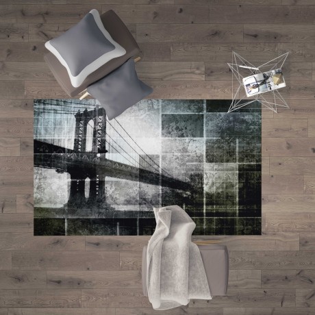 CARPET FANTASY HD chambre moderne et salon PONTE di BROOKLYN gris 2