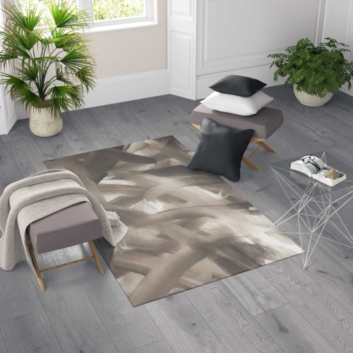 FANTASY HD TEPPICH modernes Schlafzimmer und Wohnzimmer SPATULATO taubengrau