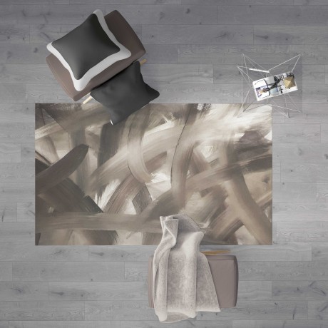 FANTASY HD TEPPICH modernes Schlafzimmer und Wohnzimmer SPATULATO taubengrau 2