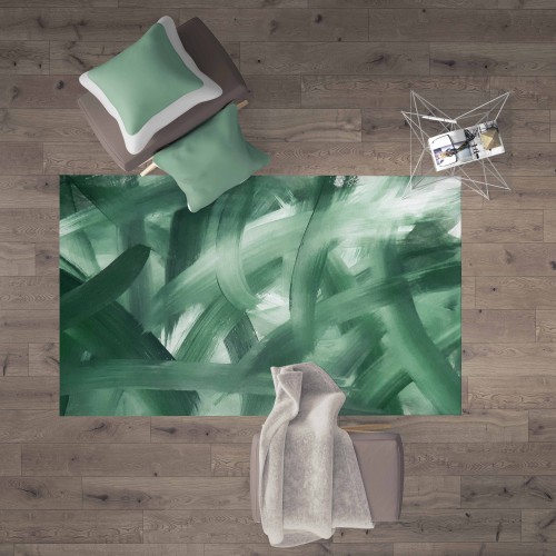 FANTASY HD RUG modern room and living room SPATULATO green