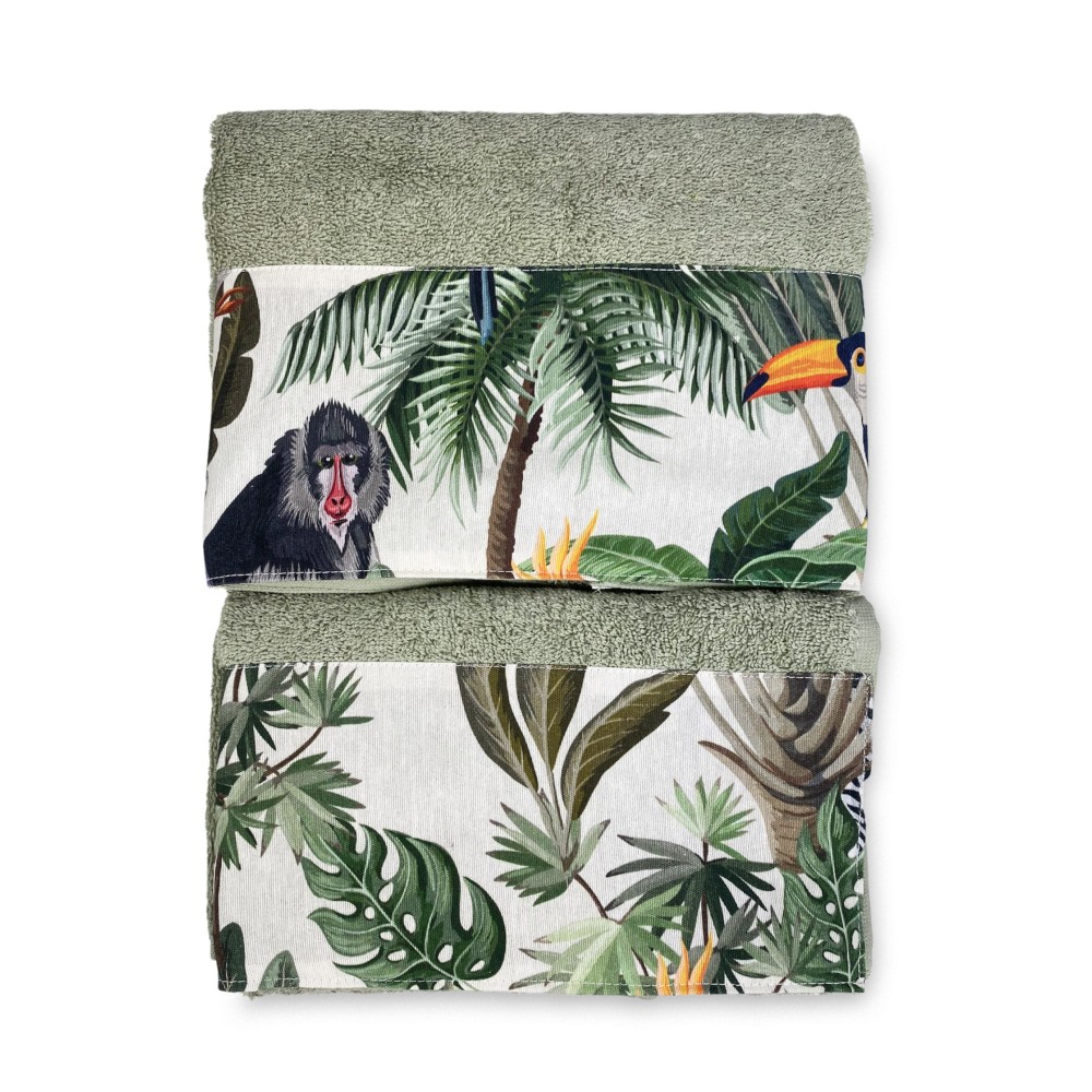 JUNGLE Handtuch SET aus reiner Baumwolle Made in Italy