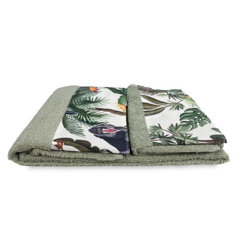 JUNGLE towel SET in pure cotton Made in Italy