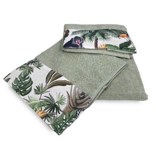JUNGLE Handtuch SET aus reiner Baumwolle Made in Italy