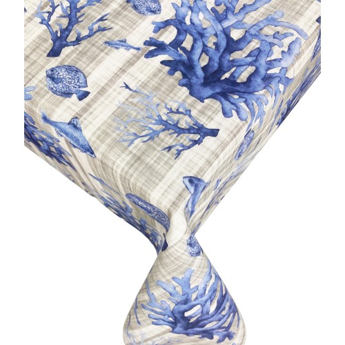 NAPPE RÉSISTANTE AUX TACHES RESINATA TORINO POISSON DE MER Mer bleu mer
