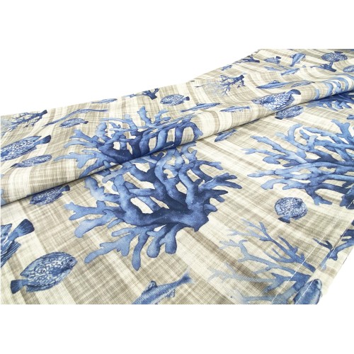 FUNDA DE TOALLA PARA MUEBLE GRAN SCARF COLCHA funda de sofá PESCI sea sea BLUE