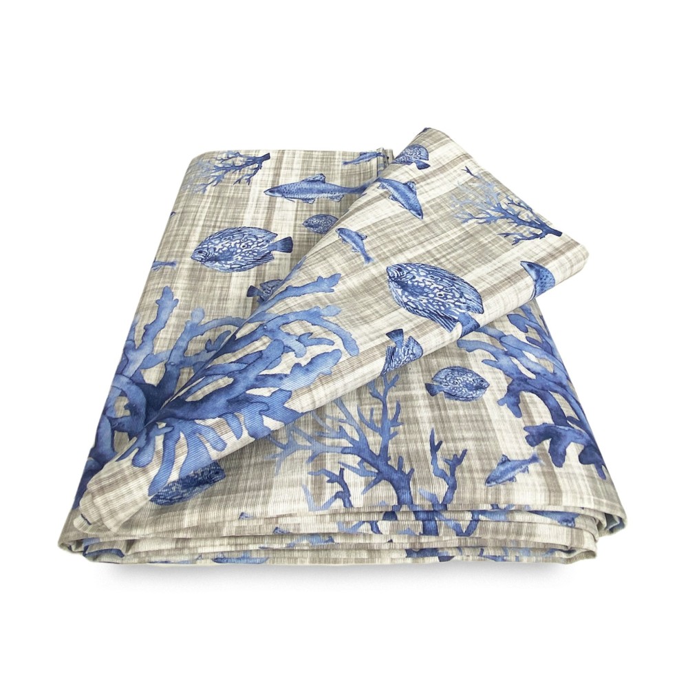MÖBEL Handtuchbezug GRAN SCARF TAGESDECKE Sofabezug PESCI Meer Meer BLAU
