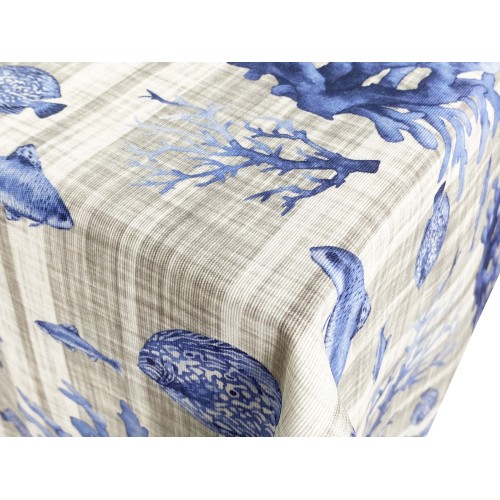 COTTON TABLECLOTH sea FISH sea BLUE sea