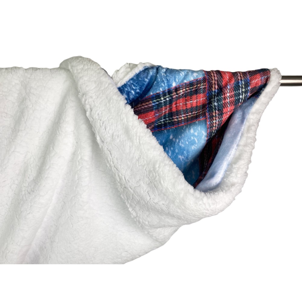 PLAID coperta IN PILE SHERPA DIGITALE fotografico SLITTA Orsetto