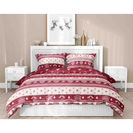 Ensemble draps d’hiver Monteluce Tirolo en flanelle en coton pur, chaud et anti-boulochage