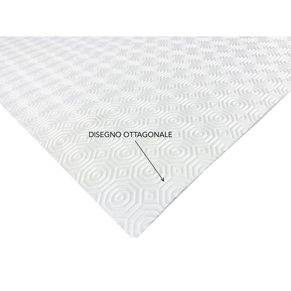 TABLE PROTECTOR UNDER TABLECLOTH weiß Gummierte rutschfeste Beschichtung mit RUBBY© Schwamm