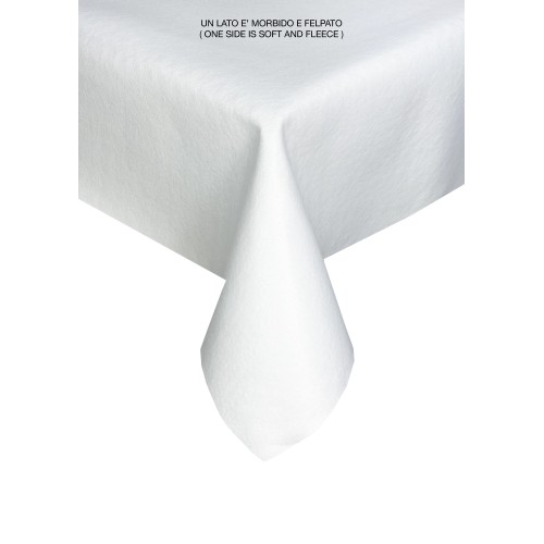 TABLE PROTECTOR UNDER TABLECLOTH weiß Gummierte rutschfeste Beschichtung mit RUBBY© Schwamm