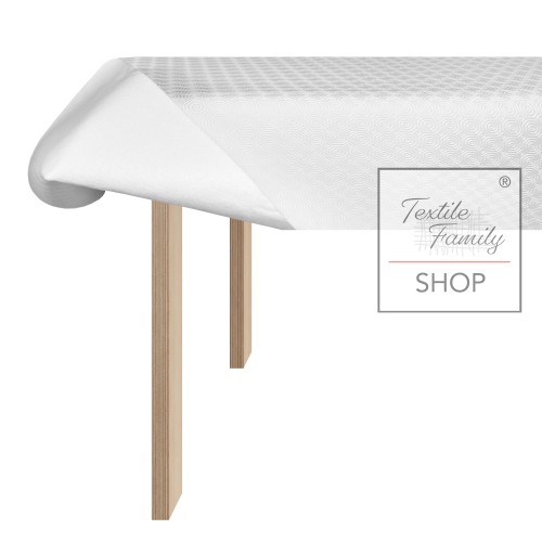 SPRING SAVER au métro UNDERTOVAGLIA h. 140 cm. PROTECTEUR DE TABLE BLANC SUR MESURE Caoutchouté antidérapant avec éponge RUBBY©