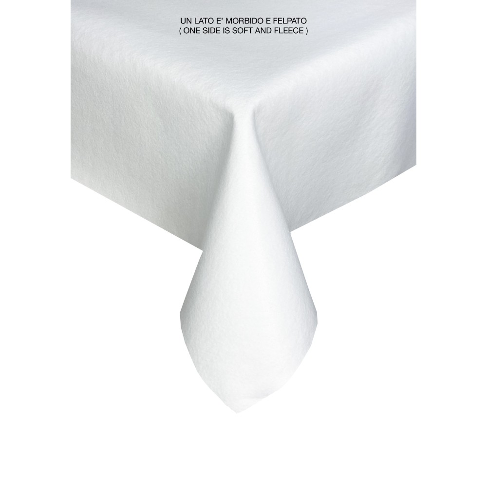SPRING SAVER au métro UNDERTOVAGLIA h. 140 cm. PROTECTEUR DE TABLE BLANC SUR MESURE Caoutchouté antidérapant avec éponge RUBBY©