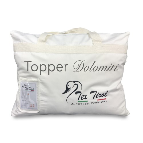 TOPPER for Goose Down Mattress TEX TIROL © DOLOMITI 50% Goose Down / 50% Goose Feather